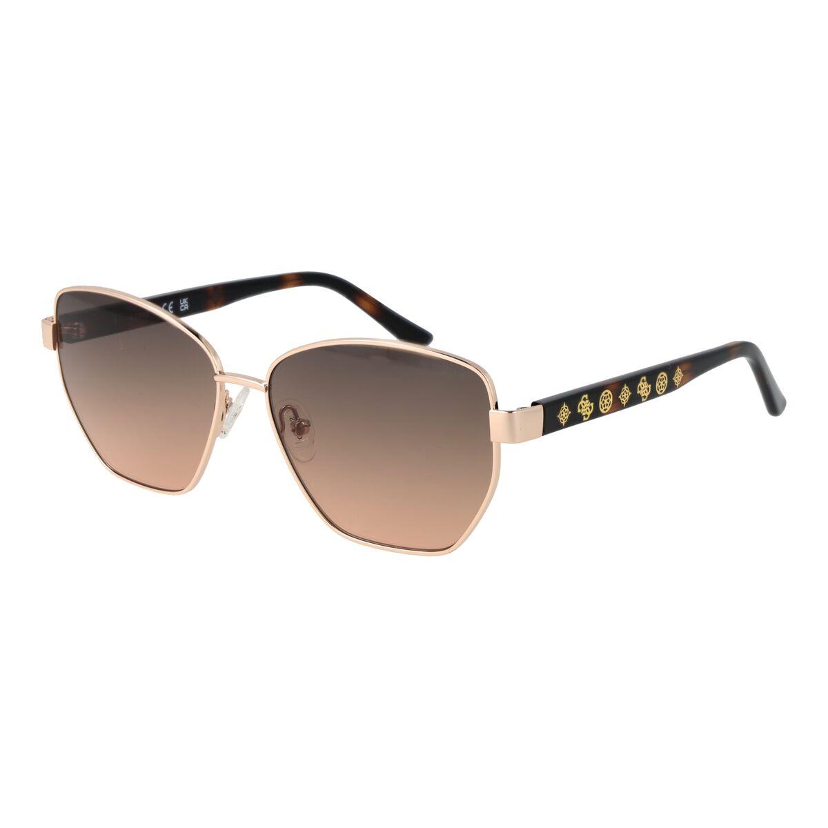 Guess GU00102 5632F - damesolbriller, gylden/brun, UV400 billede