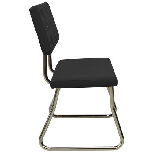 Bænk 110 cm kunstlæder sort