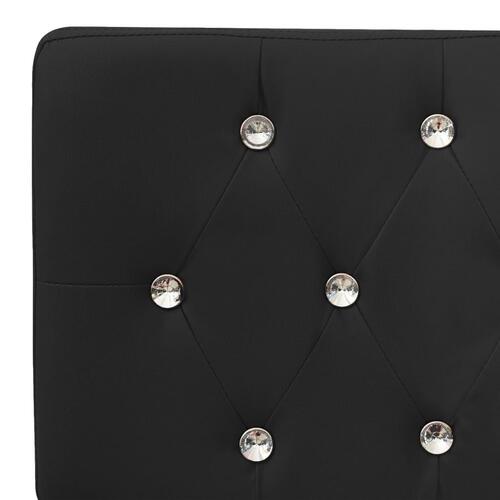Bænk 110 cm kunstlæder sort