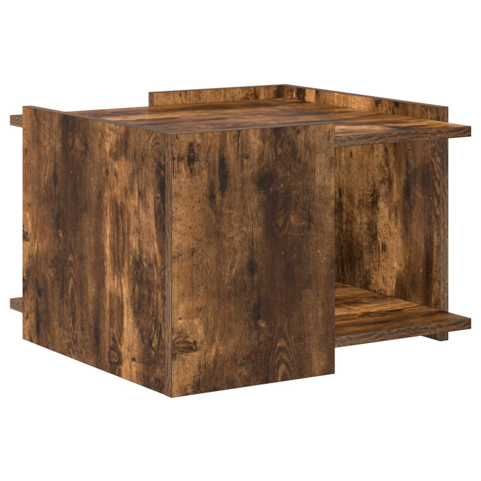 Sofabord Røget eg 50,5 x 50 x 33 cm Konstrueret træ billede