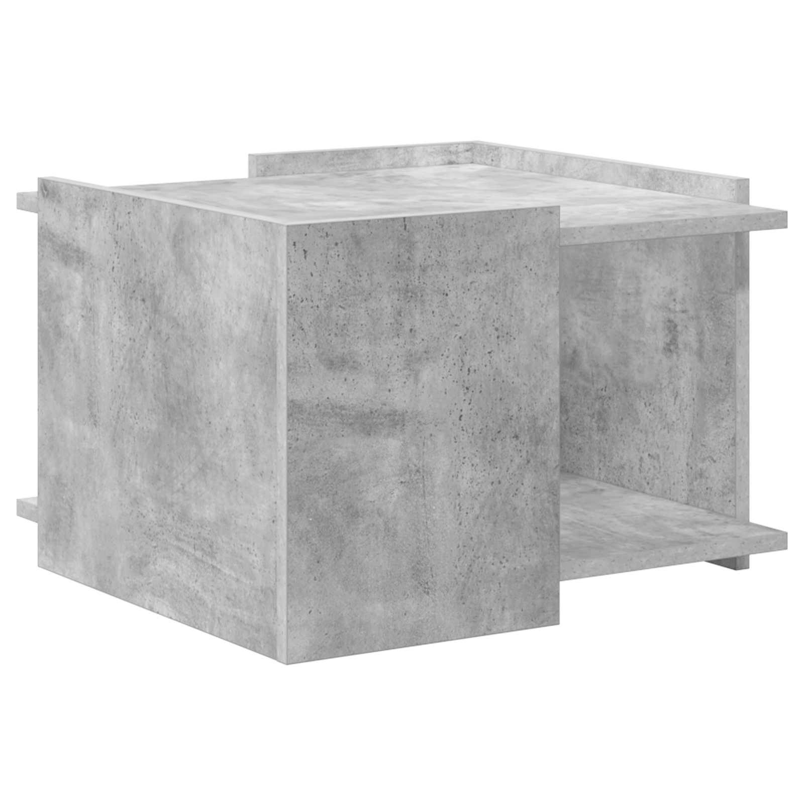 Sofabord Betongrå 50,5 x 50 x 33 cm Konstrueret træ billede