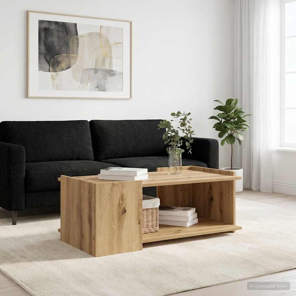 Sofabord Artisan-eg 90 x 50 x 33 cm Konstrueret træ billede