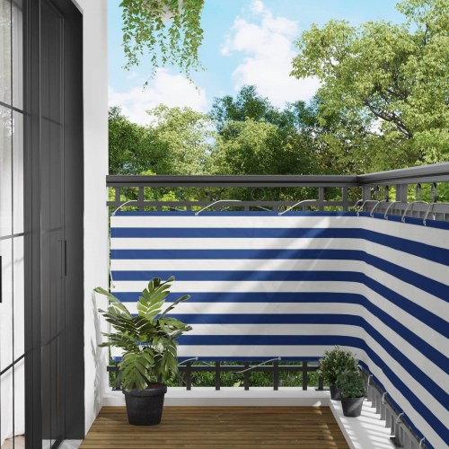 Altanskærm i Oxford stof 100 x 200 cm - blå og hvid