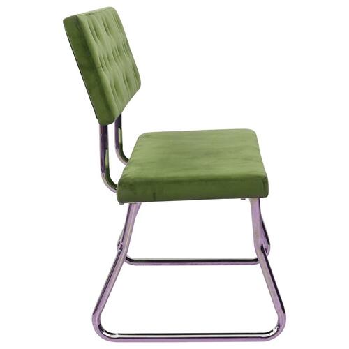 Bænk 110 cm fløjl lysegrøn