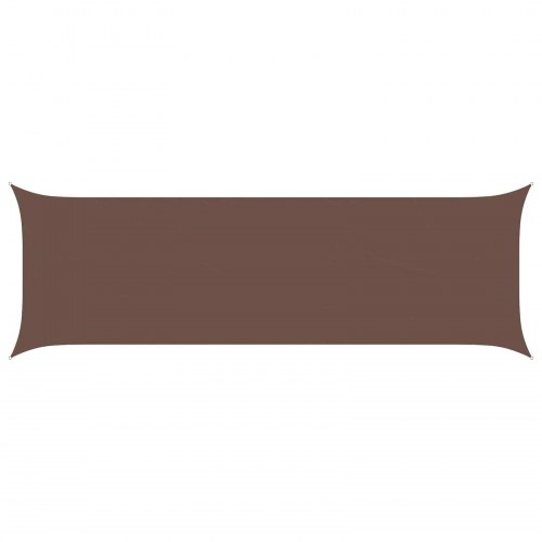 Solsejl til terrasse - brun 6 × 2 m i polyester oxford