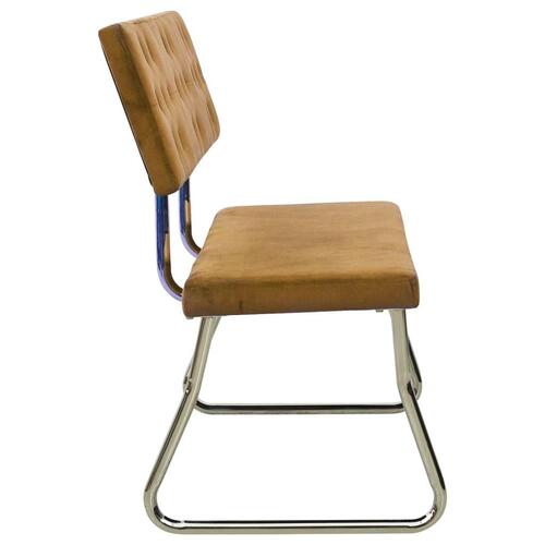 Bænk 110 cm fløjl brun