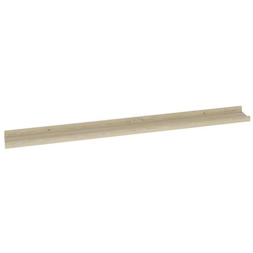 Væghylder 2 stk. 100x9x3 cm sonoma-eg