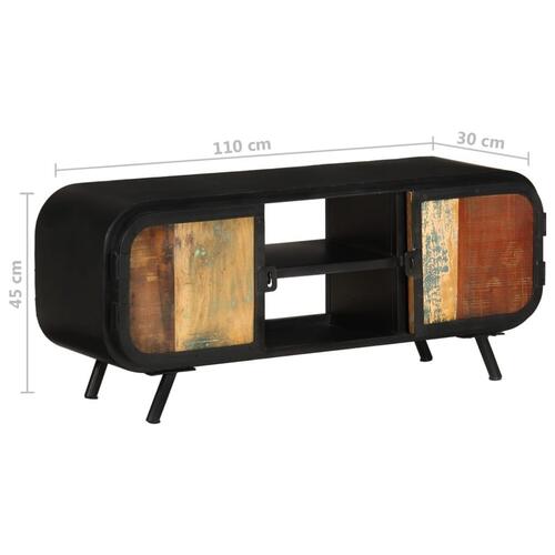 Tv-skab 110x30x45 cm massivt genbrugstræ