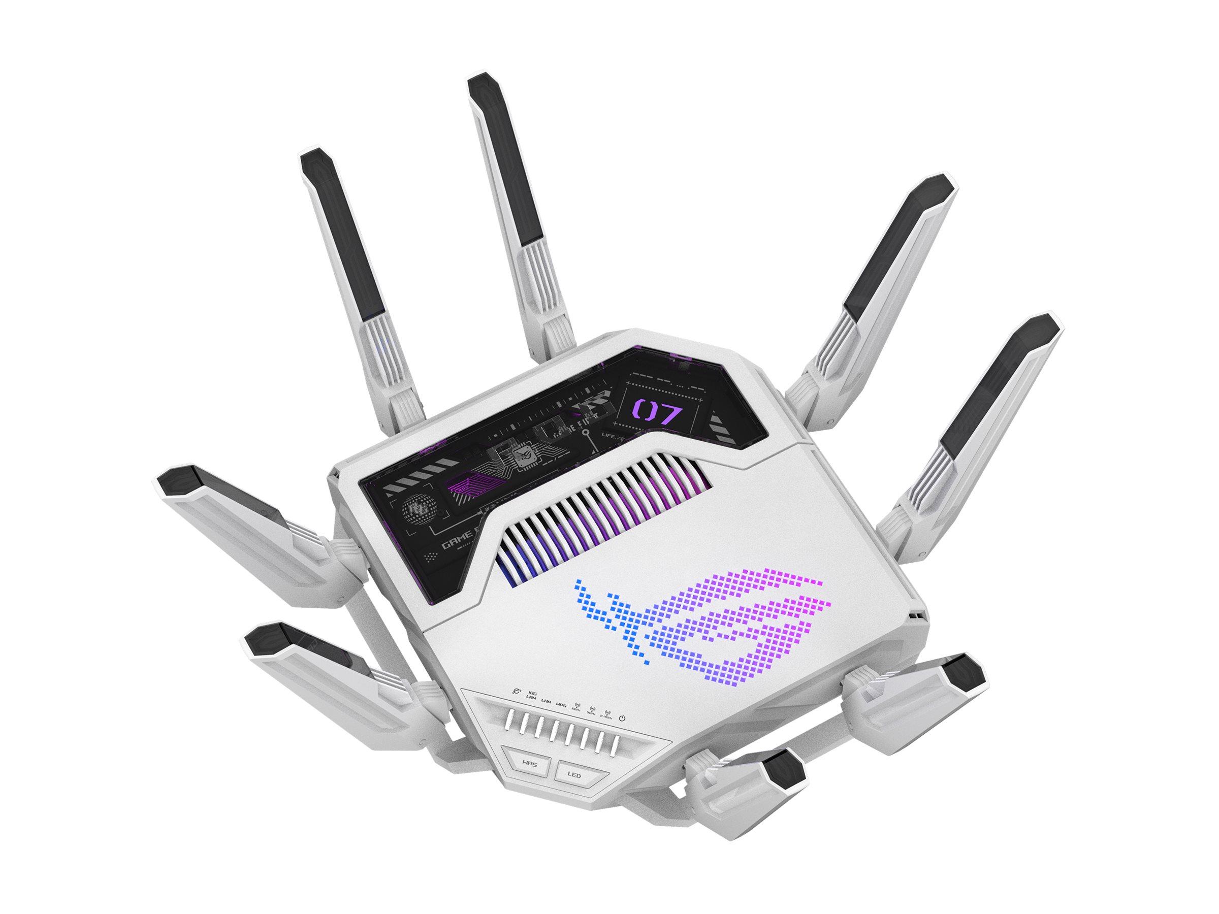 ASUS ROG Rapture GT‑BE19000AI Wi‑Fi 7 gaming router - 6‑ports switch, 2,5G/5G/10G