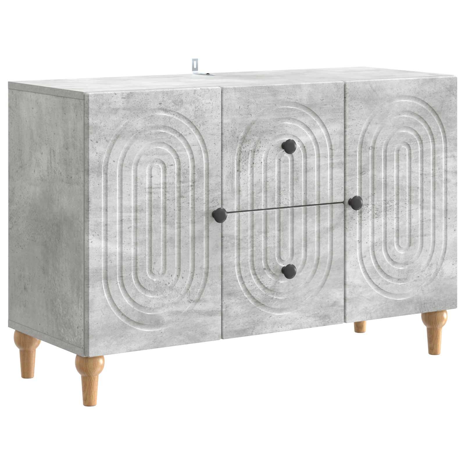 TV-skab med skuffe Betongrå 89 x 34,5 x 60 cm Konstrueret træ billede