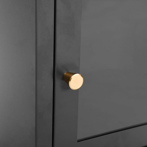 Natborde 2 stk. - 40×30×54,5 cm i stål og glas, antracitgrå