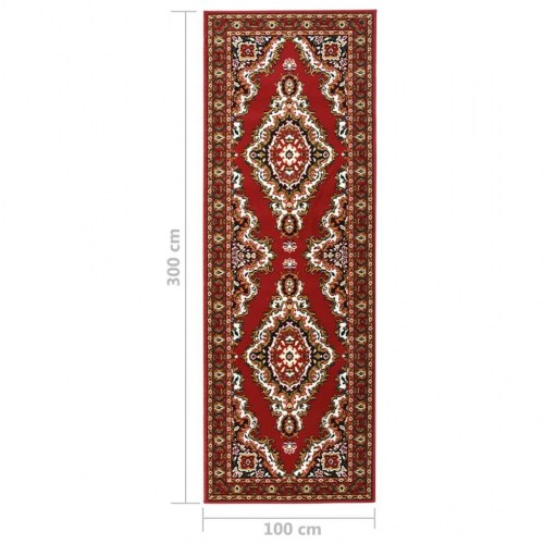 Tæppeløber 100x300 cm BCF orientalsk rød