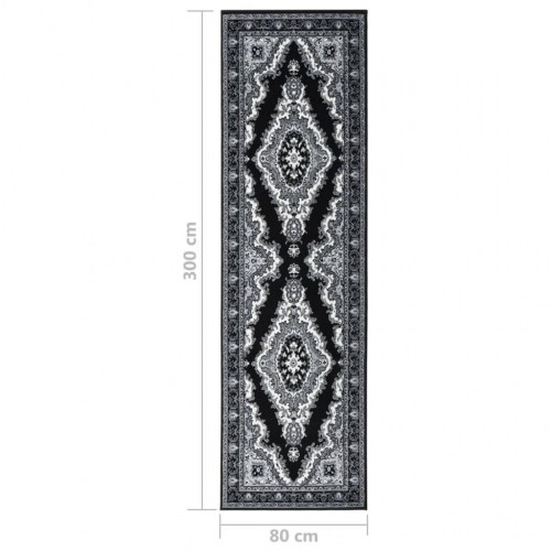 Tæppeløber 80x300 cm BCF sort