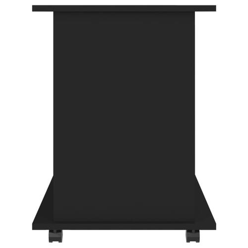 Rulleskab 60x45x60 cm konstrueret træ sort