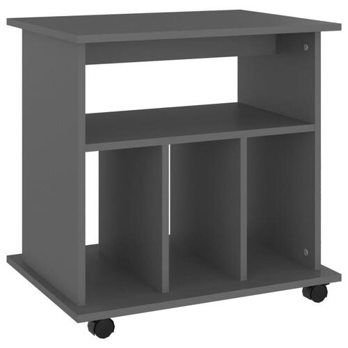 Rulleskab 60x45x60 cm konstrueret træ grå