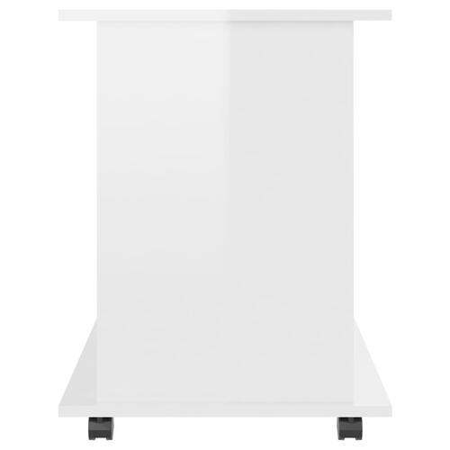 Rulleskab 60x45x60 cm konstrueret træ hvid højglans