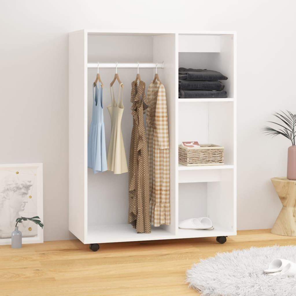 Garderobe 80x40x110 cm spånplade hvid
