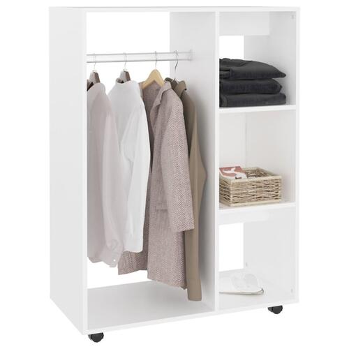 Garderobe 80x40x110 cm spånplade hvid