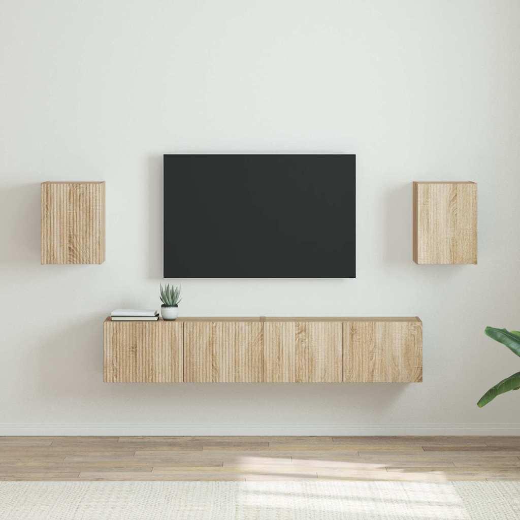 TV vægskab 2 stk Sonoma 30 x 31 x 40 cm Konstrueret træ billede