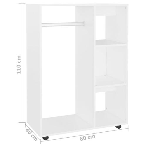 Garderobe 80x40x110 cm spånplade hvid