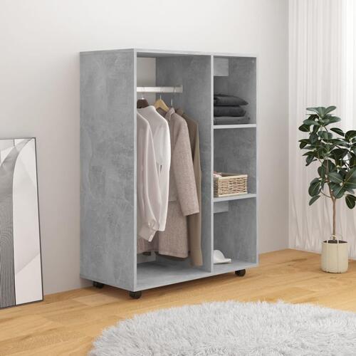 Garderobe 80x40x110 cm spånplade betongrå