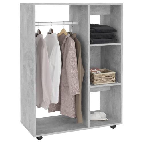 Garderobe 80x40x110 cm spånplade betongrå