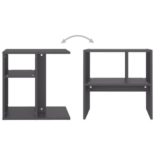 Sidebord 50x30x50 cm spånplade grå