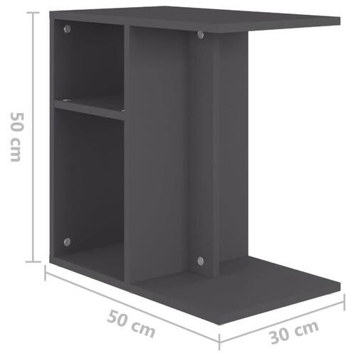 Sidebord 50x30x50 cm spånplade grå