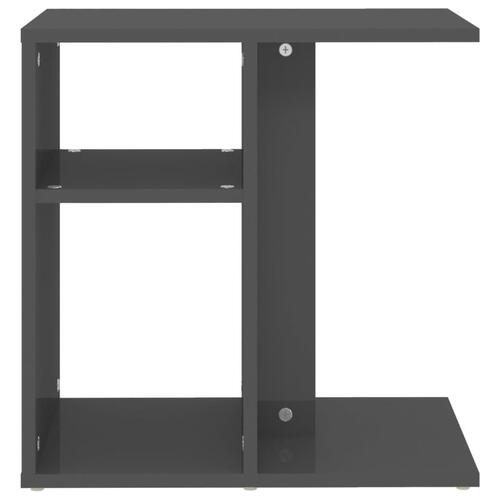Sidebord 50x30x50 cm konstrueret træ grå højglans