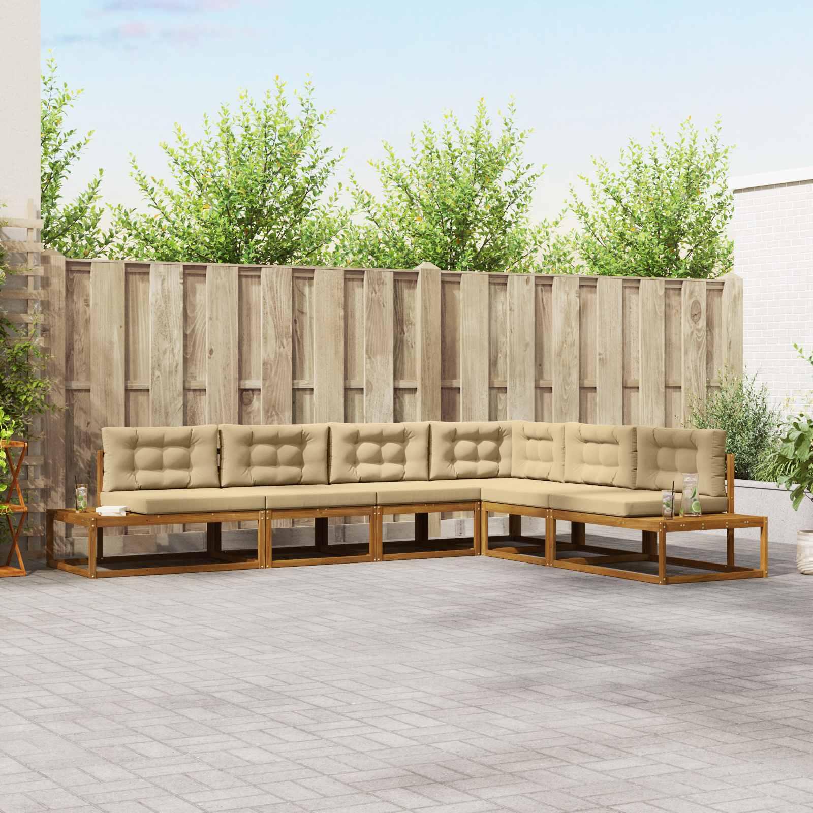 Udendørs sofagruppe Naturlig og Beige billede