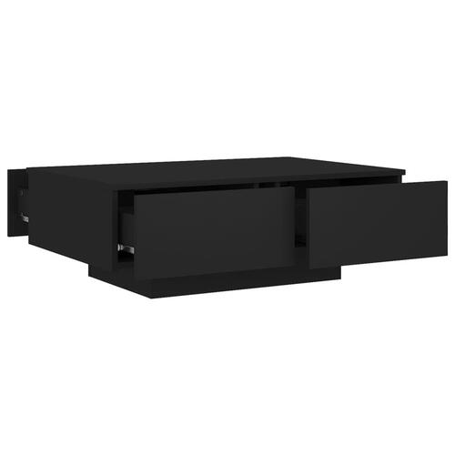 Sofabord 90x60x31 cm konstrueret træ sort