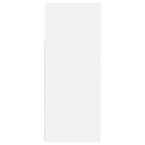 Skænk med LED-lys 115,5x30x75 cm hvid