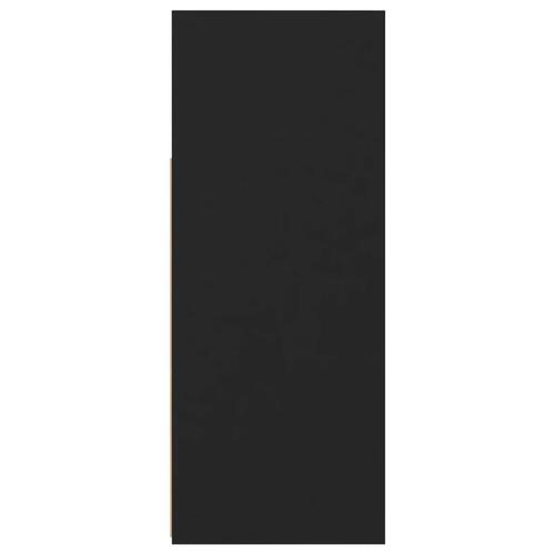 Skænk med LED-lys 115,5x30x75 cm sort