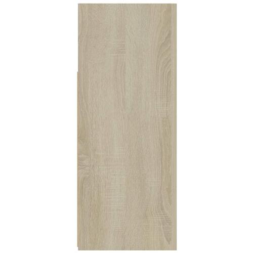 Skænk med LED-lys 115,5x30x75 cm sonoma-eg