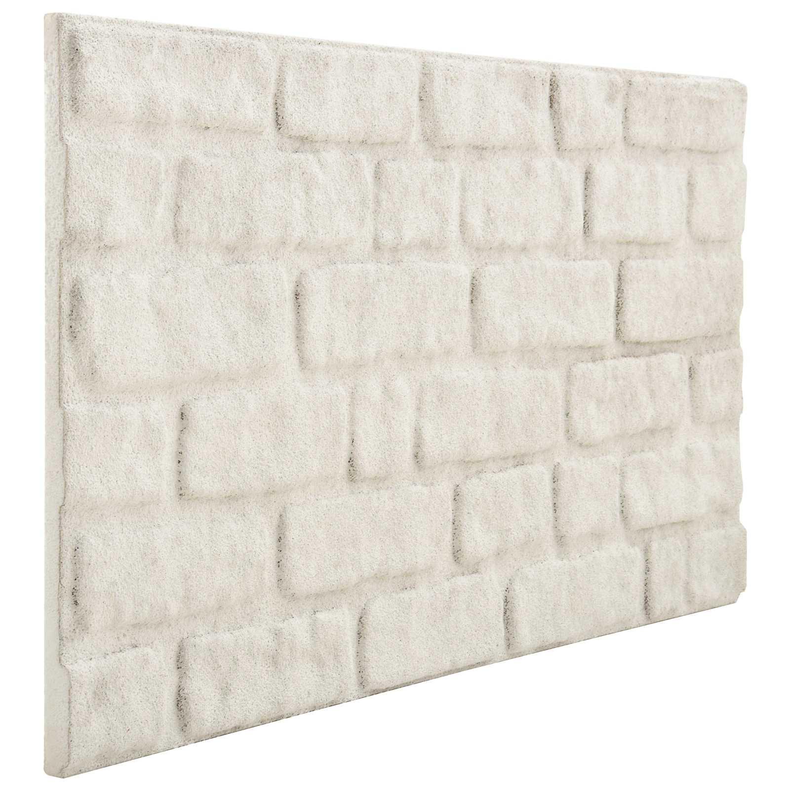 Vægpaneler 10 stk Hvid 100 x 50 cm EPS Skum billede