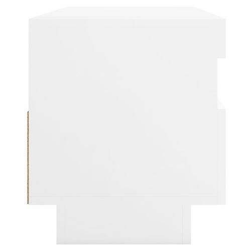 Tv-skab med LED-lys 100x35x40 cm hvid