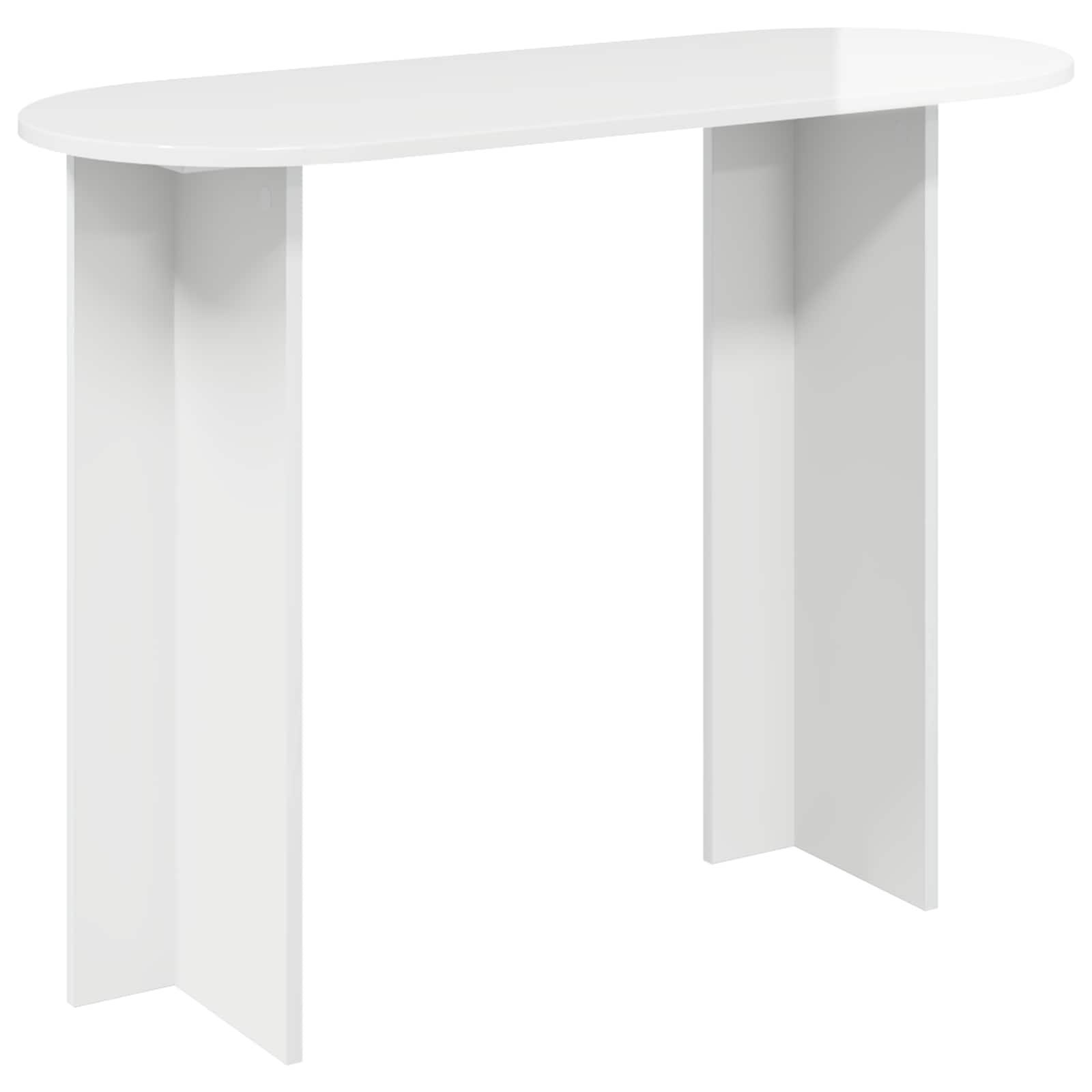 Konsolbord Hvid højglans 100 x 39,5 x 75 cm Konstrueret træ billede