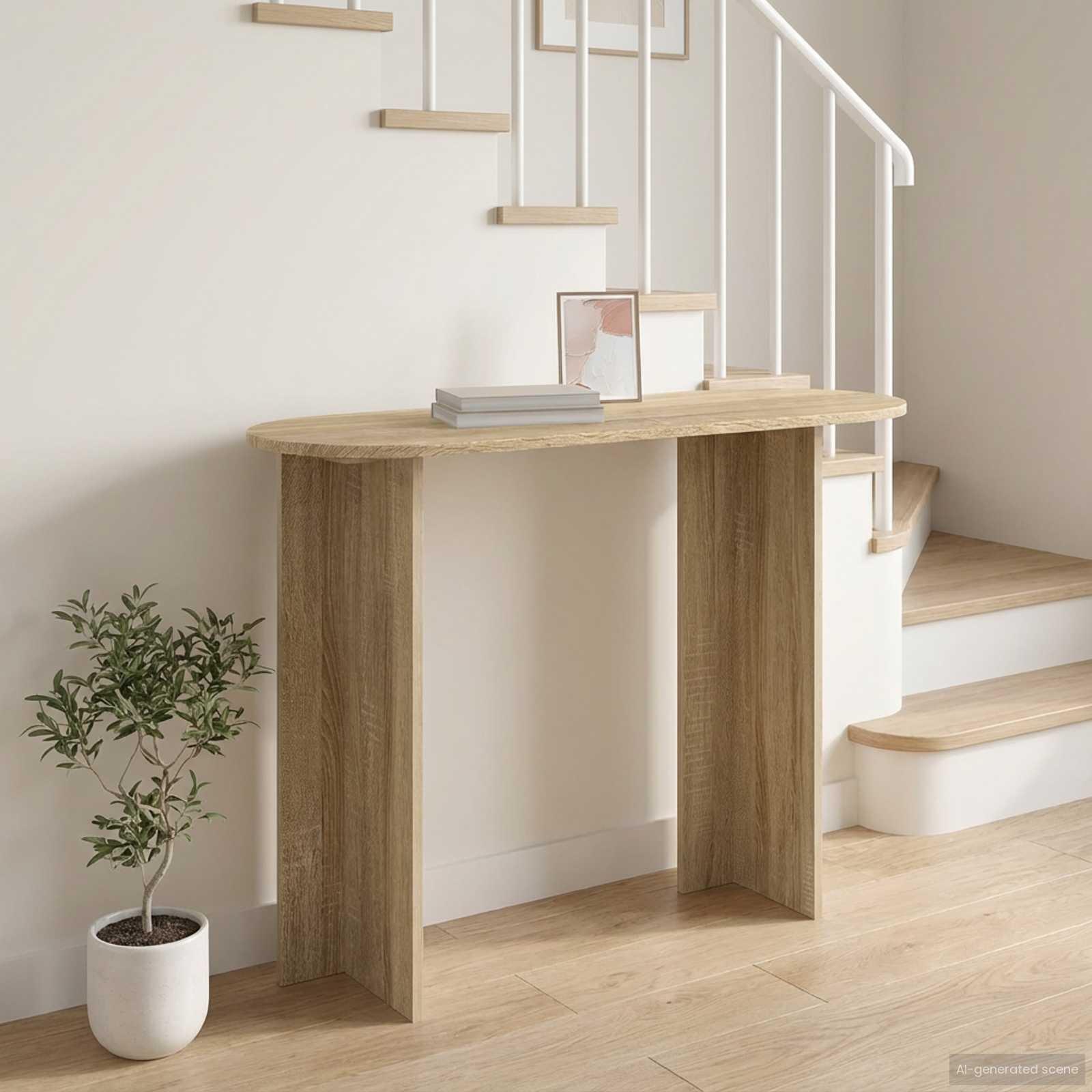 Konsolbord Sonoma-eg 100 x 39,5 x 75 cm Konstrueret træ billede