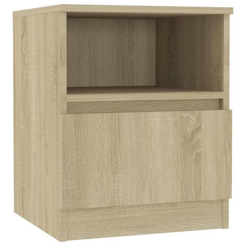 Sengebord 40x40x50 cm konstrueret træ sonoma-eg