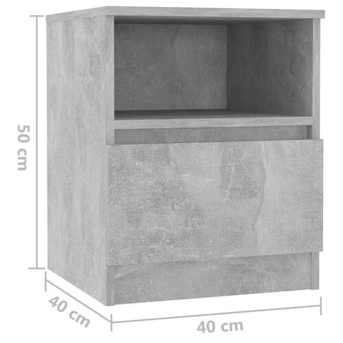 Sengeskab 40x40x50 cm spånplade betongrå