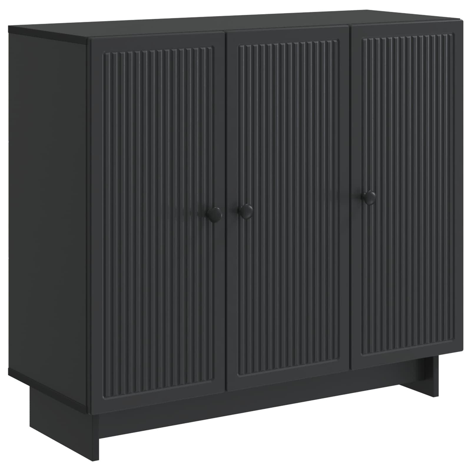 Sidebord Sort 89 x 34,5 x 80 cm Konstrueret træ billede
