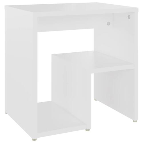 Sengebord 40x30x40 cm konstrueret træ hvid