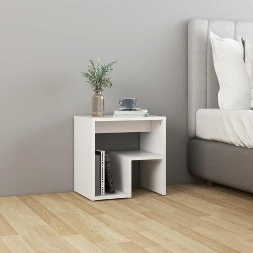 Sengeskabe 2 stk. 40x30x40 cm spånplade hvid