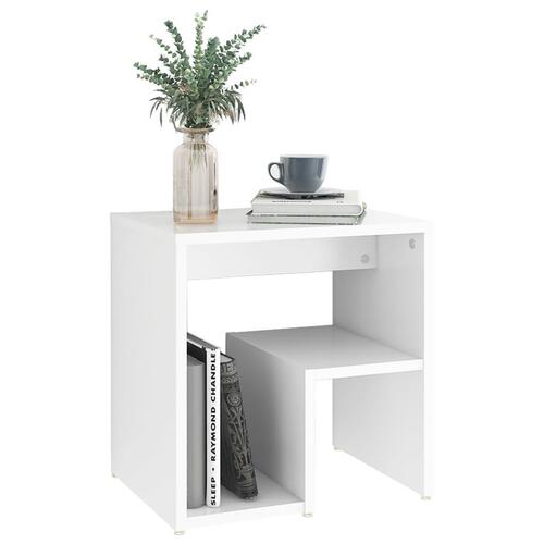 Sengeskabe 2 stk. 40x30x40 cm spånplade hvid