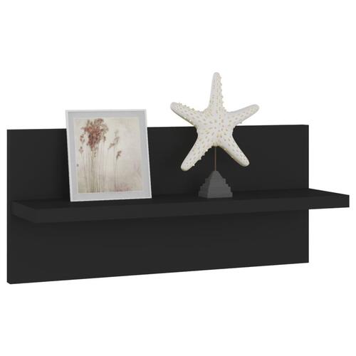 Væghængte kubehylder 2 stk. 40x11,5x18 cm konstrueret træ sort