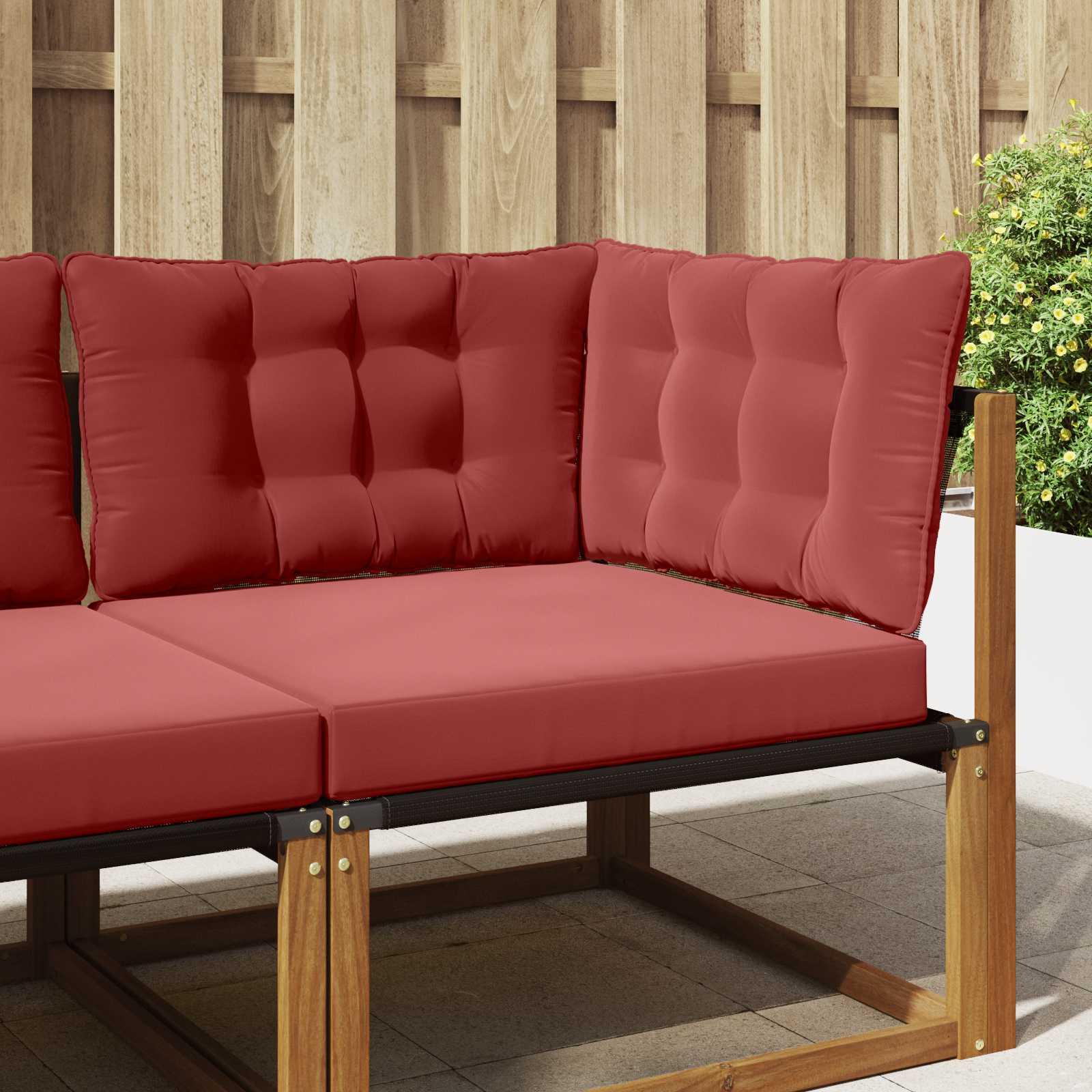 Udendørs Sofa Pude 3 stk Vinrød Polyester billede