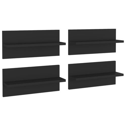 Væghængte kubehylder 4 stk. 40x11,5x18 cm konstrueret træ sort