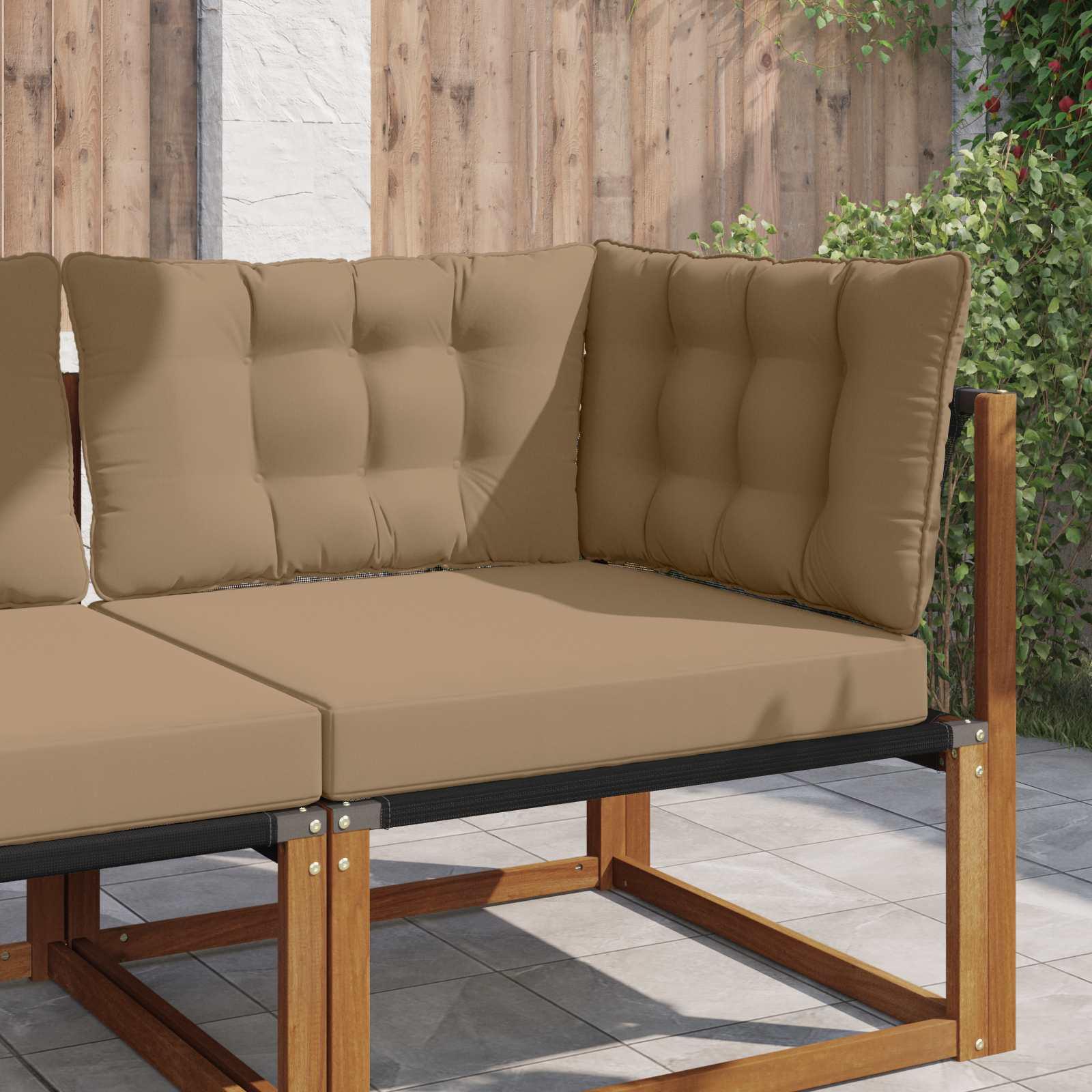 Udendørs Sofa Pude 3 stk Gråbrun Polyester billede