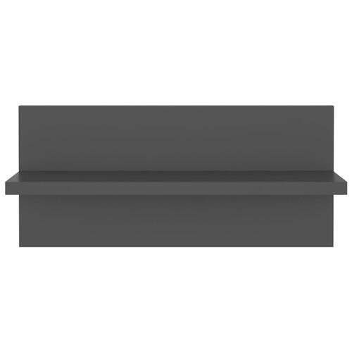 Væghængte kubehylder 2 stk. 40x11,5x18 cm konstrueret træ grå