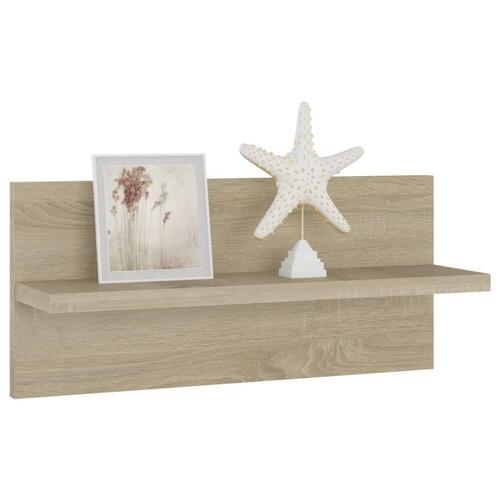 Væghængte hylder 2 stk. 40x11,5x18 cm konstrueret træ sonoma-eg